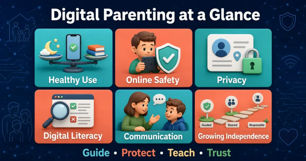 Main responsibilities involved in digital parenting